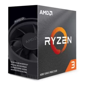 AMD – AMD Ryzen 3 4100 CPU with Wraith Stealth Cooler, AM4, 3.8GHz (4.0 Turbo), Quad Core, 65W, 6MB Cache, 7nm, 4th Gen, No Graphics