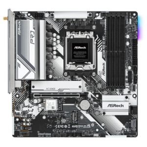 ASROCK – Asrock A620M PRO RS WIFI, AMD A620, AM5, Micro ATX, 4 DDR5, HDMI, DP, Wi-Fi 6E, GB LAN, PCIe4, RGB, 3x M.2