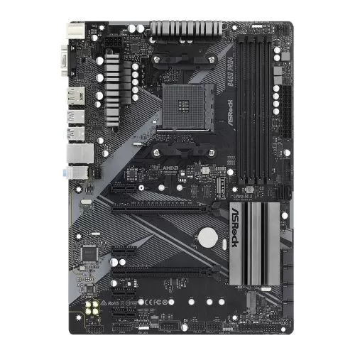 ASROCK - Asrock B450 PRO4 R2.0, AMD B450, AM4, ATX, 4 DDR4, XFire, VGA, HDMI, DP, 2x M.2