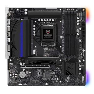 ASROCK – Asrock B760M PG RIPTIDE, Intel B760, 1700, Micro ATX, 4 DDR5, HDMI, DP, 2.5G LAN, PCIe4, RGB, 2x M.2