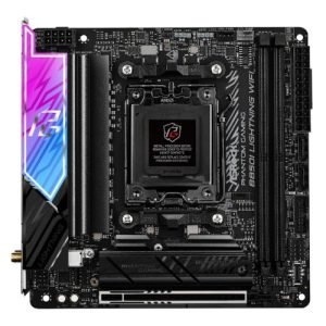 ASROCK – Asrock B850I LIGHTNING WIFI, AMD B850, AM5, Mini ITX, 2 DDR5, HDMI, Wi-Fi 6E, 2.5G LAN, RGB, 2x M.2