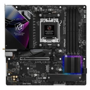 ASROCK – Asrock B850M RIPTIDE WIFI, AMD B850, AM5, Micro ATX, 4 DDR5, HDMI, DP, Wi-Fi 7, 2.5G LAN, RGB, 3x M.2