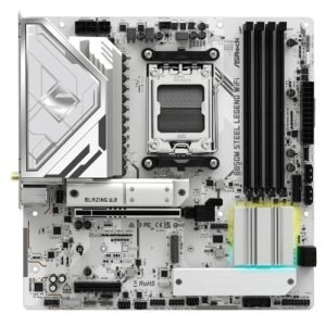 ASROCK – Asrock B850M STEEL LEGEND WIFI, AMD B850, AM5, Micro ATX, 4 DDR5, HDMI, DP, Wi-Fi 7, 2.5G LAN, RGB, 3x M.2