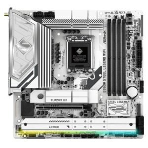 ASROCK – Asrock B860M STEEL LEGEND WIFI, Intel B860, 1851, Micro ATX, 4 DDR5, HDMI, DP, TB4, Wi-Fi 6E, 2.5G LAN, RGB, 4x M.2