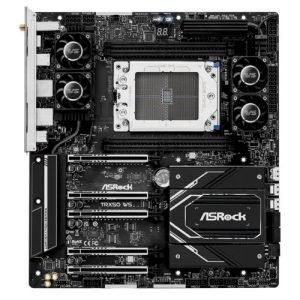 ASROCK – Asrock TRX50 WS, Workstation, AMD TRX50, sTR5, EATX, 4 DDR5 ECC, Wi-Fi 6E, 10G & 2.5G LAN, SlimSAS, MCIO,  PCIe5, 2x M.2