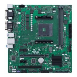 ASUS – Asus PRO A520M-C II/CSM – Corporate Stable Model, AMD A520, AM4, Micro ATX, 2 DDR4, VGA, DVI, HDMI, DP,  1x M.2