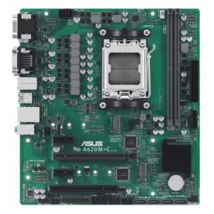 ASUS – Asus PRO A620M-C-CSM – Corporate Stable Model, AMD A620, AM5, Micro ATX, 2 DDR5, VGA, HDMI, DP, GB LAN, PCIe4, 2x M.2