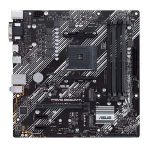 ASUS – Asus PRIME B550M-K, AMD B550, AM4, Micro ATX, 4 DDR4, VGA, DVI, HDMI, PCIe4, M.2