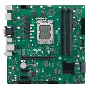 ASUS – Asus PRO B760M-C-CSM – Corporate Stable Model, Intel B760, 1700, Micro ATX, 4 DDR5, VGA, HDMI, 2 DP, GB LAN, PCIe4, 2x M.2