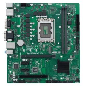 ASUS – Asus PRO H610M-C D4-CSM – Corporate Stable Model, Intel H610, 1700, Micro ATX, 2 DDR4, VGA, HDMI, DP, PCIe4, 1x M.2