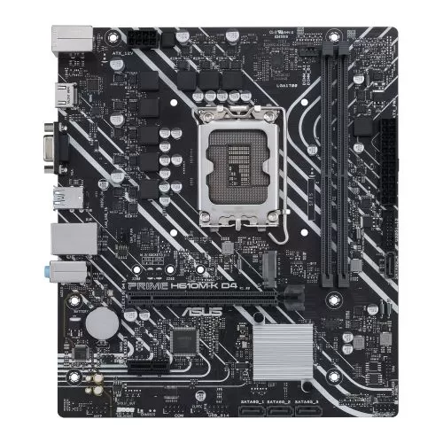 ASUS - Asus PRIME H610M-K D4, Intel H610, 1700, Micro ATX, 2 DDR4, VGA, HDMI, PCIe4, 1x M.2