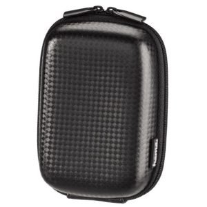 HAMA – Hama Hardcase 60L Carbon Style Compact Camera Case, Belt Loop, Neck Strap, Black, 7 x 4 x 11 cm Compartment