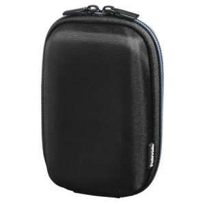 HAMA – Hama Hardcase Zip 80M Camera Case, Belt Loop, Neck Strap, Black/Blue, 7.5 x 4.5 x 12.5 cm Compartment