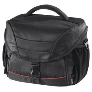 HAMA – Hama Pittsburgh 150 Camera Bag, Multiple Pockets, Trolley Strap, Rain Protection Hood, Tripod Holders, Black, 24 x 15 x 20 cm Compartment