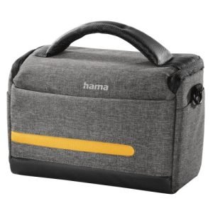 HAMA – Hama Terra 135 Camera Bag, Shoulder Strap, Trolley Strap, Removable Divider, Grey, 23 x 9.5 x 14 cm Compartment