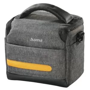 HAMA – Hama Terra 110 Camera Bag, Belt Loop, Shoulder Strap, Removable Divider, Grey, 15.5 x 10 x 13 cm Compartment