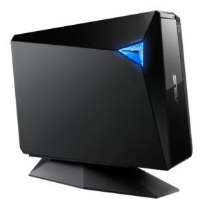 ASUS – Asus TurboDrive (BW-16D1H-U PRO) External Ultra-Fast 16X Blu-Ray Writer w/ Stand, USB 3.1 Gen1 Type-A, M-DISC Support