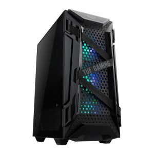 ASUS – Asus TUF Gaming GT301 Compact Gaming Case w/ Window, ATX, Tempered Glass, 3 x 12cm RGB Fans, RGB Controller, Headphone Hook