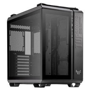 ASUS – Asus TUF Gaming GT502 Case w/ Front & Side Glass Window, ATX, Dual Chamber, Modular Design, LED Control Button, USB-C, Carry Handles, Black