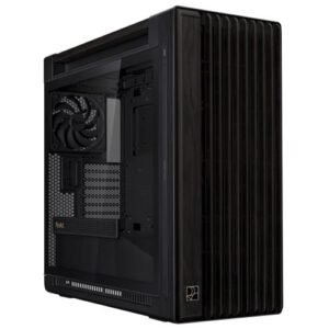 ASUS – Asus ProArt PA602 Wood TG Gaming Case w/ Glass Panel, E-ATX, Front Grill, 2x 20cm Fans, PWM Fan Hub, IR Dust Indicator, USB-C 20Gps, Black