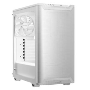 BEQUIET – Be Quiet! Pure Base 501 Airflow Window Gaming Case w/ Glass Side, ATX, Compact Design, 2 Pure Wings 3 Fans, High Airflow Front & Top, USB-C, White