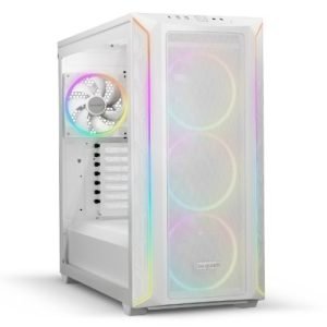 BEQUIET – Be Quiet! Shadow Base 800 FX RGB Gaming Case w/ Glass Window, E-ATX, ARGB Front Strips & Controller, 4x ARGB Fans & Hub, Mesh Airflow, USB-C, White