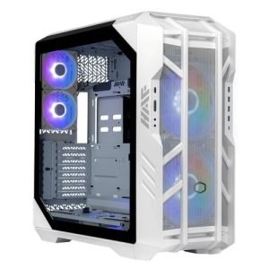 COOLER MASTER – Cooler Master HAF 700 Gaming Case w/ Glass Side, E-ATX, Multi Chamber, 5x ARGB Fans, ARGB Fan Hub, USB-C, White