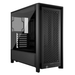 CORSAIR – Corsair FRAME 4000D Modular Gaming Case w/ Glass Side, E-ATX, No Fans, InfiniRail Fan Mounting, USB-C, Asus BTF Compatible, Black