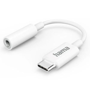 HAMA – Hama USB Type-C Male to 3.5mm Jack Female Adapter, White