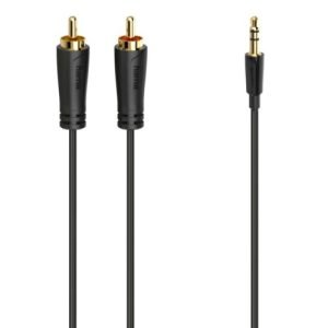 HAMA – Hama 3.5mm Jack Plug to 2x RCA Plugs, Gold-plated, 1.5 Metre