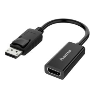 HAMA – Hama DisplayPort Male to HDMI Female Converter, Ultra-HD 4K, Black, *Eco-Friendly Packaging*