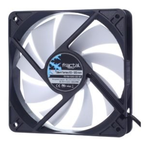 FRACTAL – Fractal Design Silent Series R3 12cm Case Fan, Rifle Bearing, 1200 RPM, Black & White