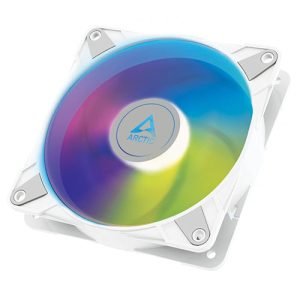 ARCTIC – Arctic 14cm P14 Semi-Passive PWM PST ARGB Case Fan, Fluid Dynamic, 12 LEDs, 200-1900 RPM, 0dB Mode, White