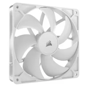 CORSAIR – Corsair RS140 PWM 14cm Case Fan, Magnetic Dome Bearing, Daisy-Chain 4-Pin, 1700 RPM, AirGuide Tech, White