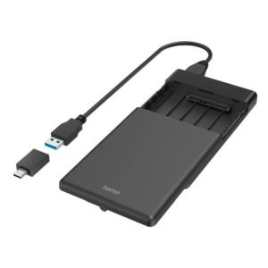 HAMA – Hama 2.5″ SATA Drive Caddy, USB-A 3.2 Gen1 (USB-C Adapter), USB Powered