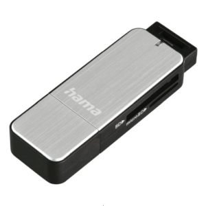 HAMA – Hama External USB 3.0 Card Reader, SD/microSD, Silver, USB Powered