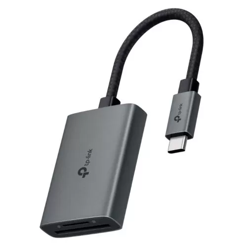 TP-LINK - TP-LINK External USB 3.0 Type-C Card Reader, SD/microSD, UHS-I, Aluminium, USB Powered