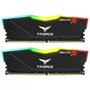 TEAM – Team T-Force Delta RGB 16GB Kit (2 x 8GB), DDR4, 3600MHz (PC4-28800), CL18, XMP 2.0, DIMM Memory, Black