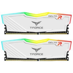 TEAM – Team T-Force Delta RGB 64GB Kit (2 x 32GB), DDR4, 3600MHz (PC4-28800), CL18, XMP 2.0, DIMM Memory, White