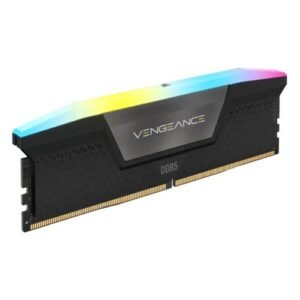 CORSAIR – Corsair Vengeance RGB 16GB, DDR5, 5200MHz, CL40, 1.25V, PMIC, AMD EXPO & Intel XMP 3.0, Black, DIMM Memory, OEM (Anti Static Bag)