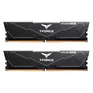 TEAM – Team T-Force Vulcan 32GB Kit (2 x 16GB), DDR5, 5600MHz (PC5-44800), CL38, ECC, XMP 3.0, PMIC, DIMM Memory, Black