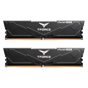 TEAM - Team T-Force Vulcan 32GB Kit (2 x 16GB), DDR5, 5600MHz (PC5-44800), CL38, ECC, XMP 3.0, PMIC, DIMM Memory, Black