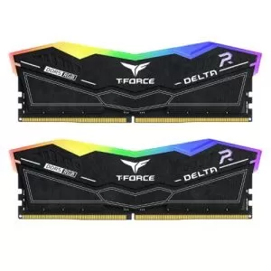 TEAM - Team T-Force Delta RGB 32GB Kit (2 x 16GB), DDR5, 6000MHz (PC5-48000), CL30, ECC, XMP 3.0, PMIC, DIMM Memory, Black