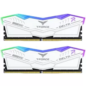 TEAM - Team T-Force Delta RGB 32GB Kit (2 x 16GB), DDR5, 6000MHz (PC5-48000), CL30, ECC, XMP 3.0, PMIC, DIMM Memory, White