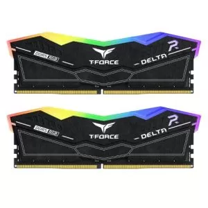 TEAM - Team T-Force Delta RGB 32GB Kit (2 x 16GB), DDR5, 6000MHz (PC5-48000), CL38, ECC, XMP 3.0, PMIC, DIMM Memory, Black