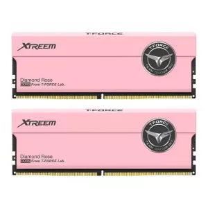 TEAM - Team T-Force Xtreem 32GB Kit (2 x 16GB), DDR5, 7200MHz (PC5-57600), CL34, ECC, XMP 3.0, PMIC, DIMM Memory, Pink