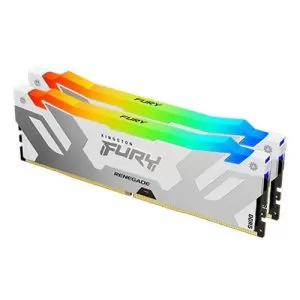 KINGSTON – Kingston Fury Renegade RGB 64GB Kit (2 x 32GB), DDR5, 6400MHz, CL32, 1.4V, ECC, XMP 3.0, PMIC, DIMM Memory, White/Silver