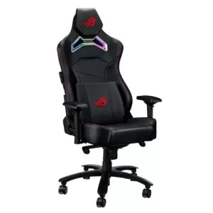 ASUS – Asus ROG Chariot X (Wide) RGB Gaming Chair, Racing-Car Style, Premium PU Leather, Memory-Foam Lumbar, 4D Armrests, 155° Recline,  Tilt & Class 4 Gas Lift, Black