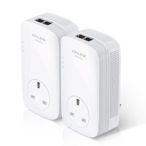 TP-LINK – TP-LINK (TL-PA9020P KIT) AV2000 GB Powerline Adapter Kit, AC Pass Through, 2 Ports