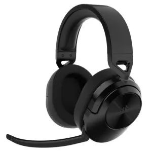 CORSAIR – Corsair HS55 Wireless Lightweight Gaming Headset, 2.4GHz/Bluetooth, 24hrs Battery, 7.1 Surround, Flip-To-Mute Mic, Memory Foam, Carbon